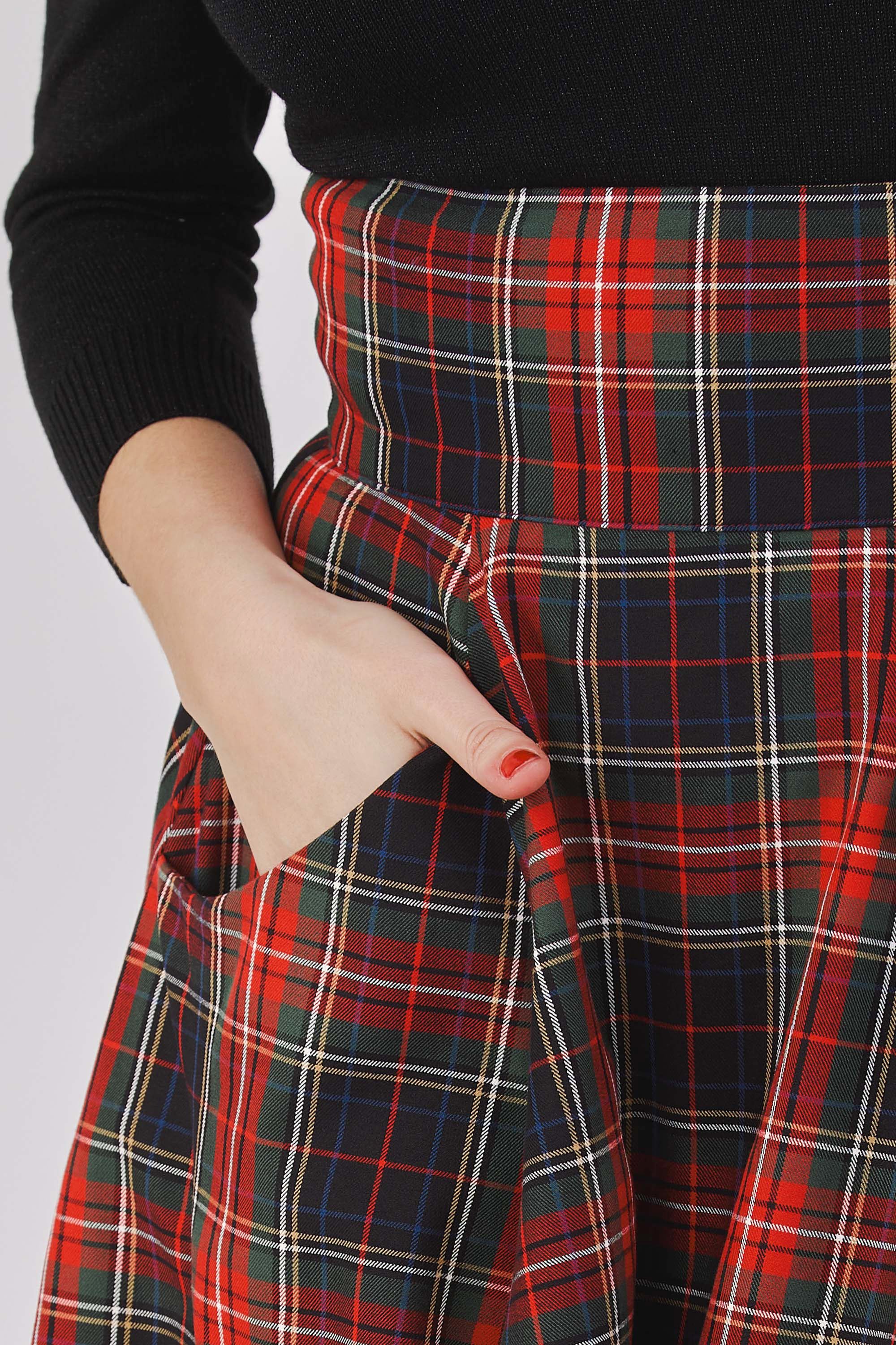 Alexa Classic Check Swing Skirt - Image 3