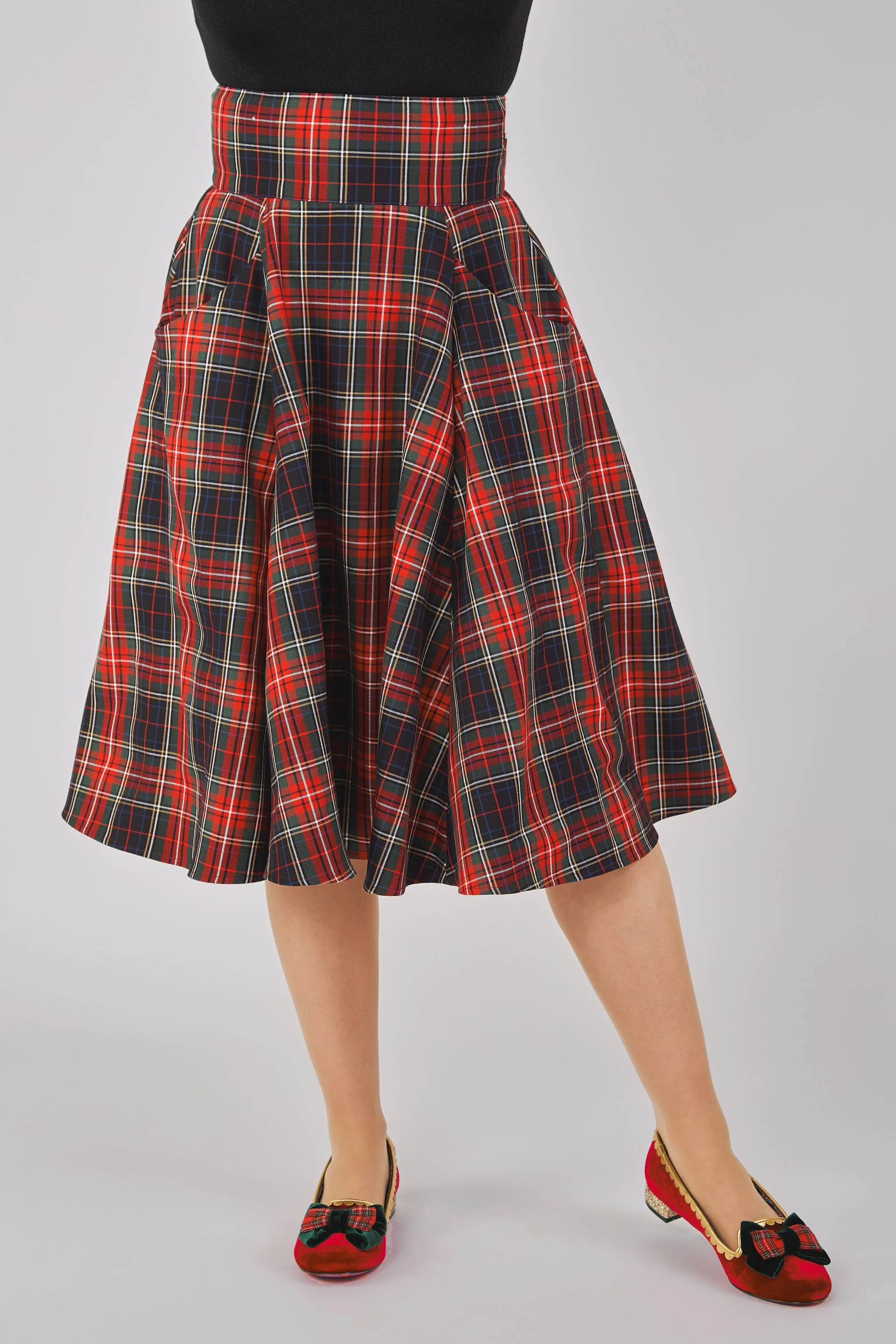 Alexa Classic Check Swing Skirt - Image 7