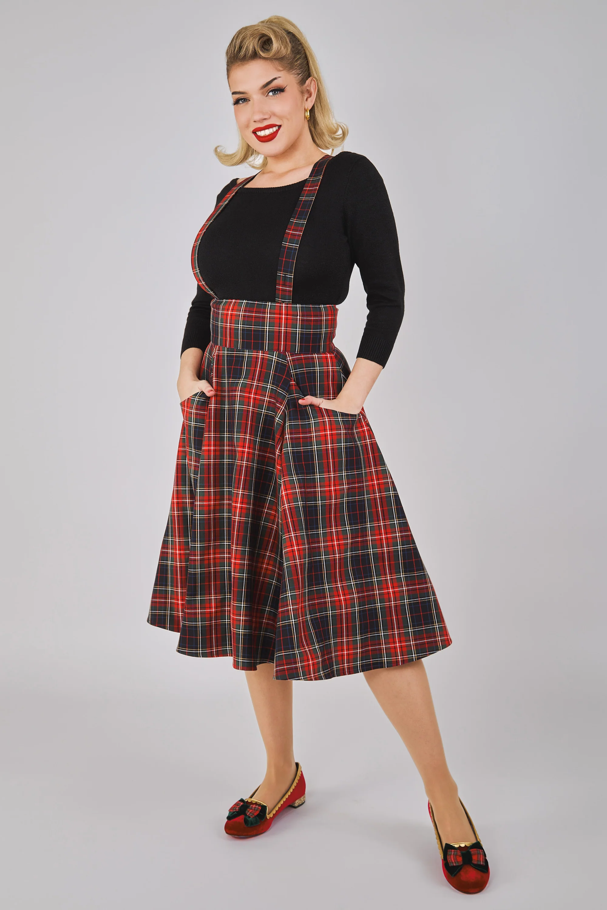 Alexa Classic Check Swing Skirt - Image 8