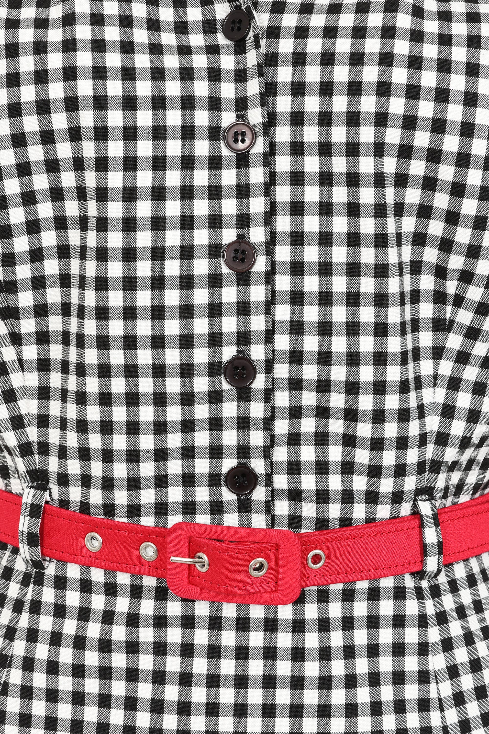 Alexandrea Gingham Pencil Dress - Image 6