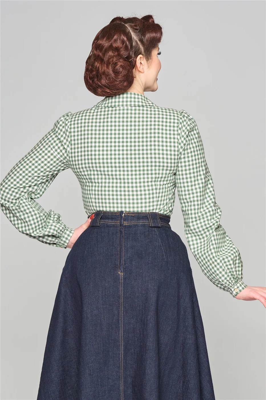 Jerry Gingham Blouse - Image 7