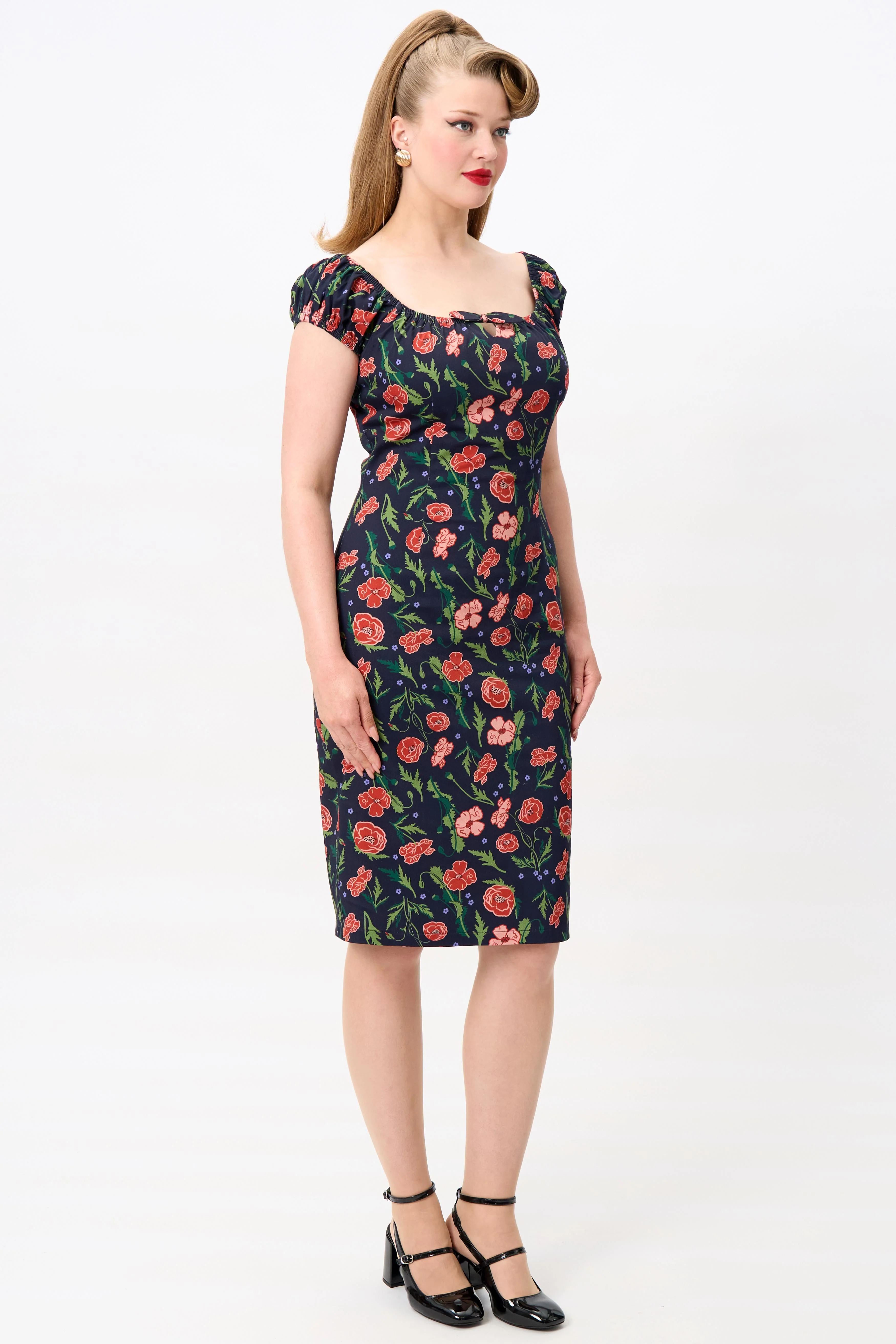 Lorena Poppy Pencil Dress - Image 4