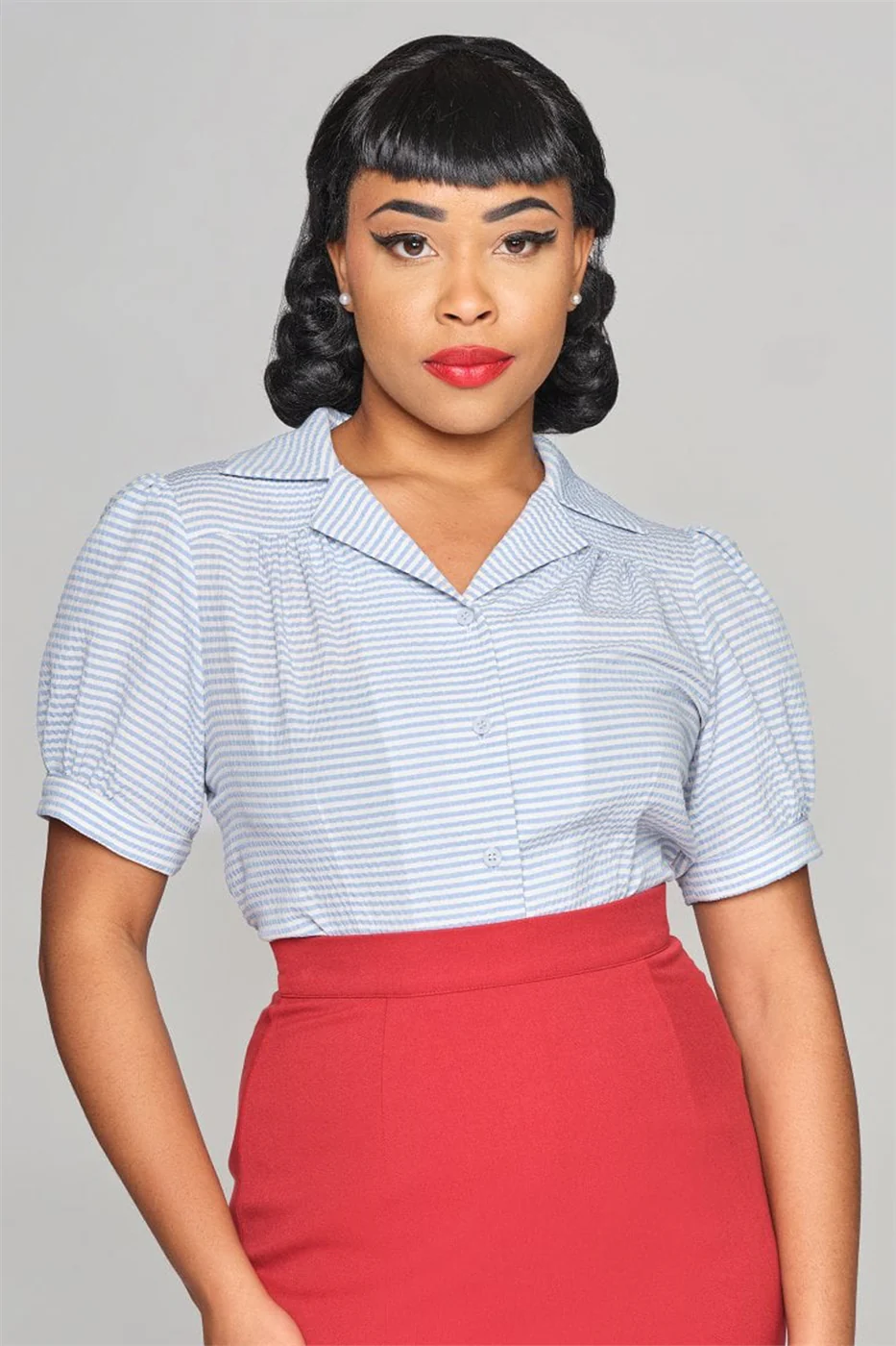 Luana Seersucker Blouse - Image 3