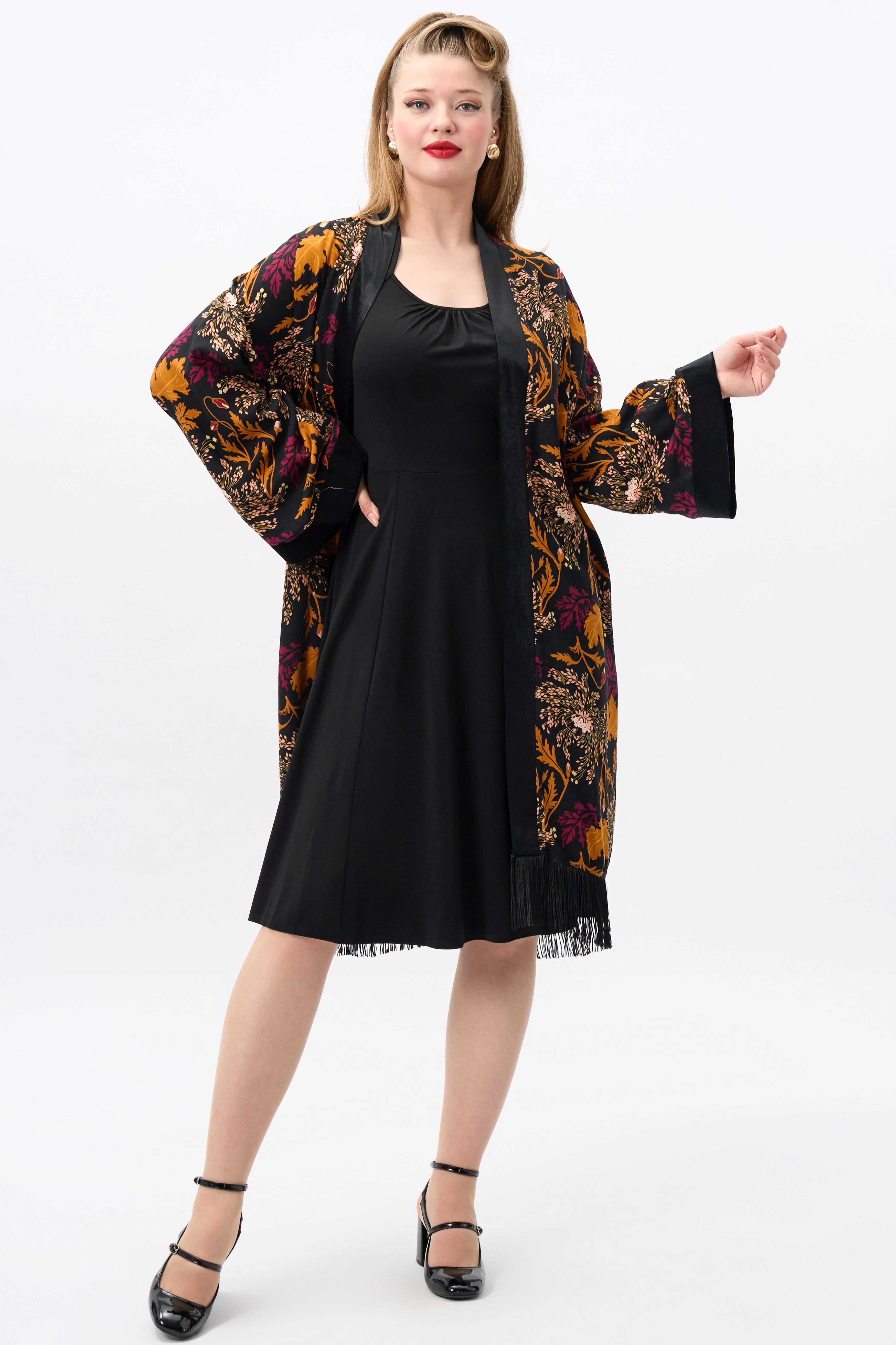 Momiji Gold Leaf Kimono - Image 8