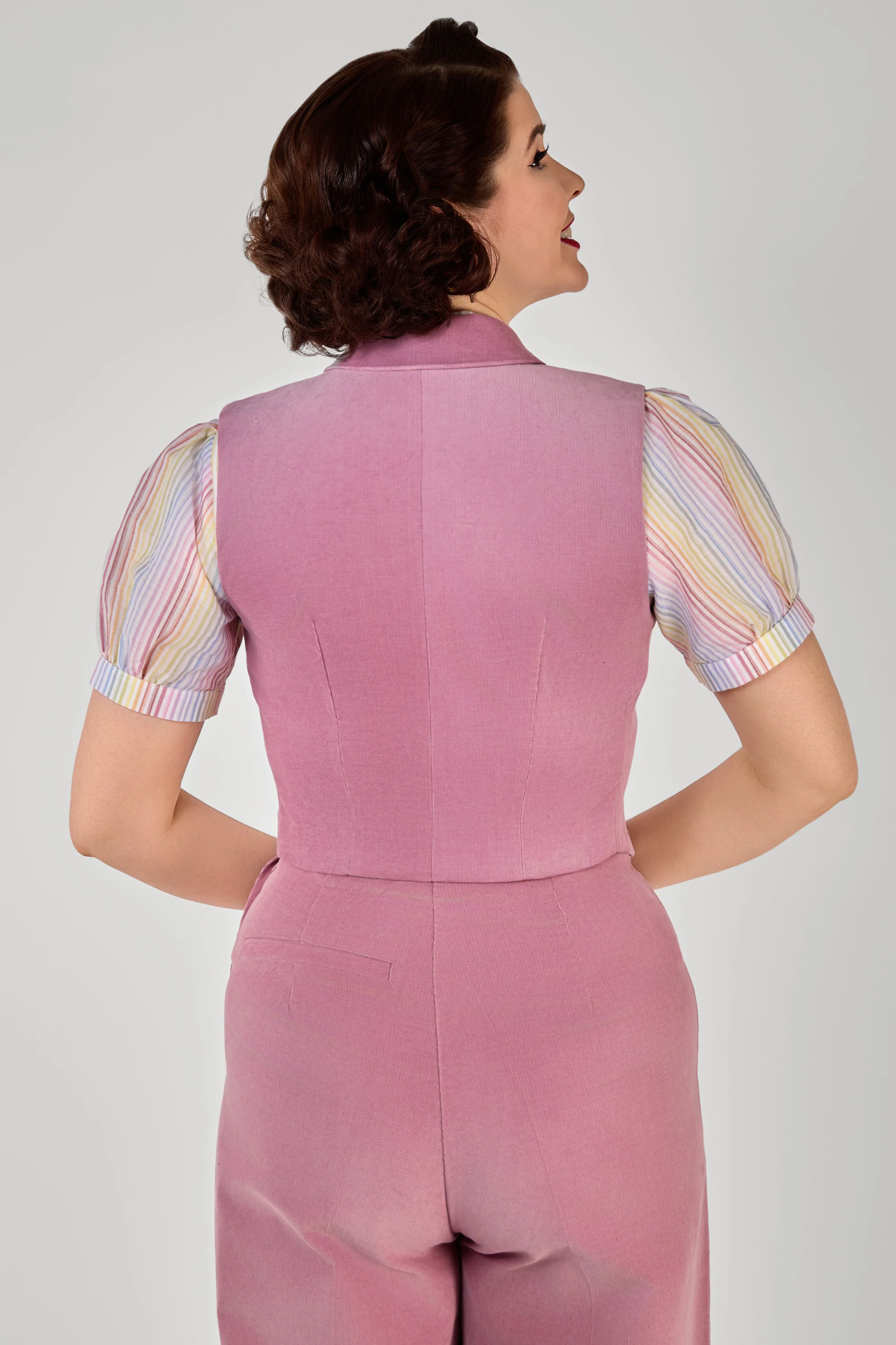 Professor Pink Corduroy Waistcoat - Image 6