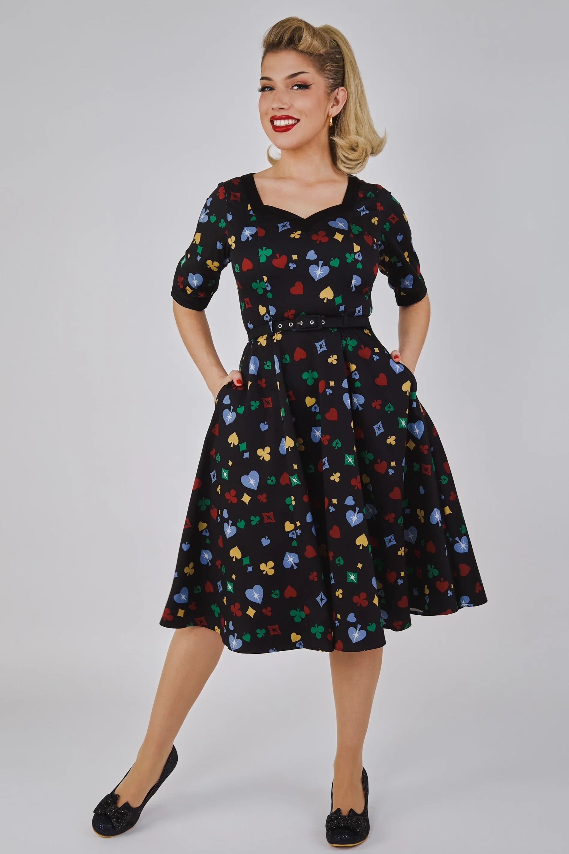 Sadie Polka Poker Swing Dress - Image 5