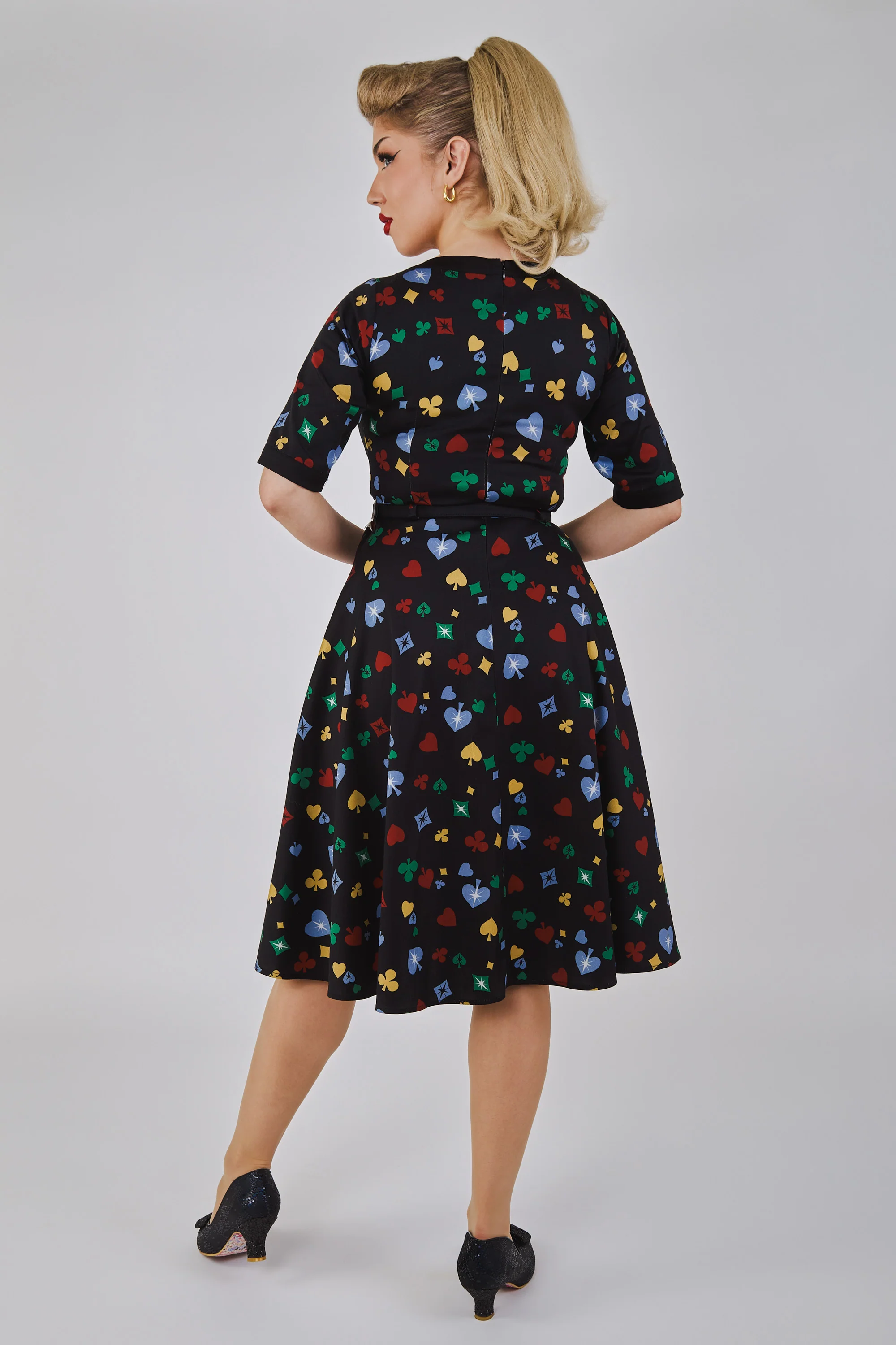 Sadie Polka Poker Swing Dress - Image 6