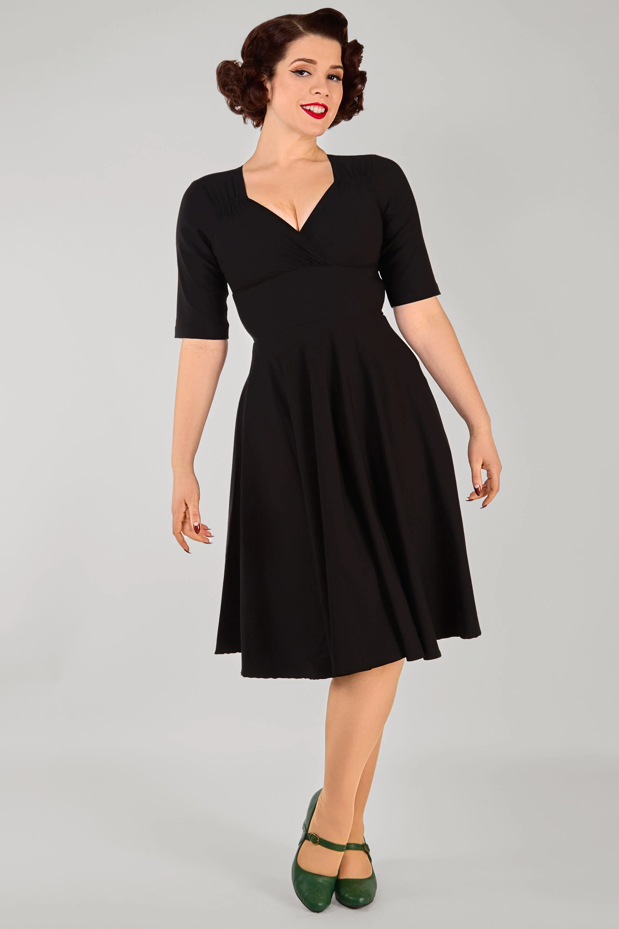 Trixie Black Swing Dress - Image 3