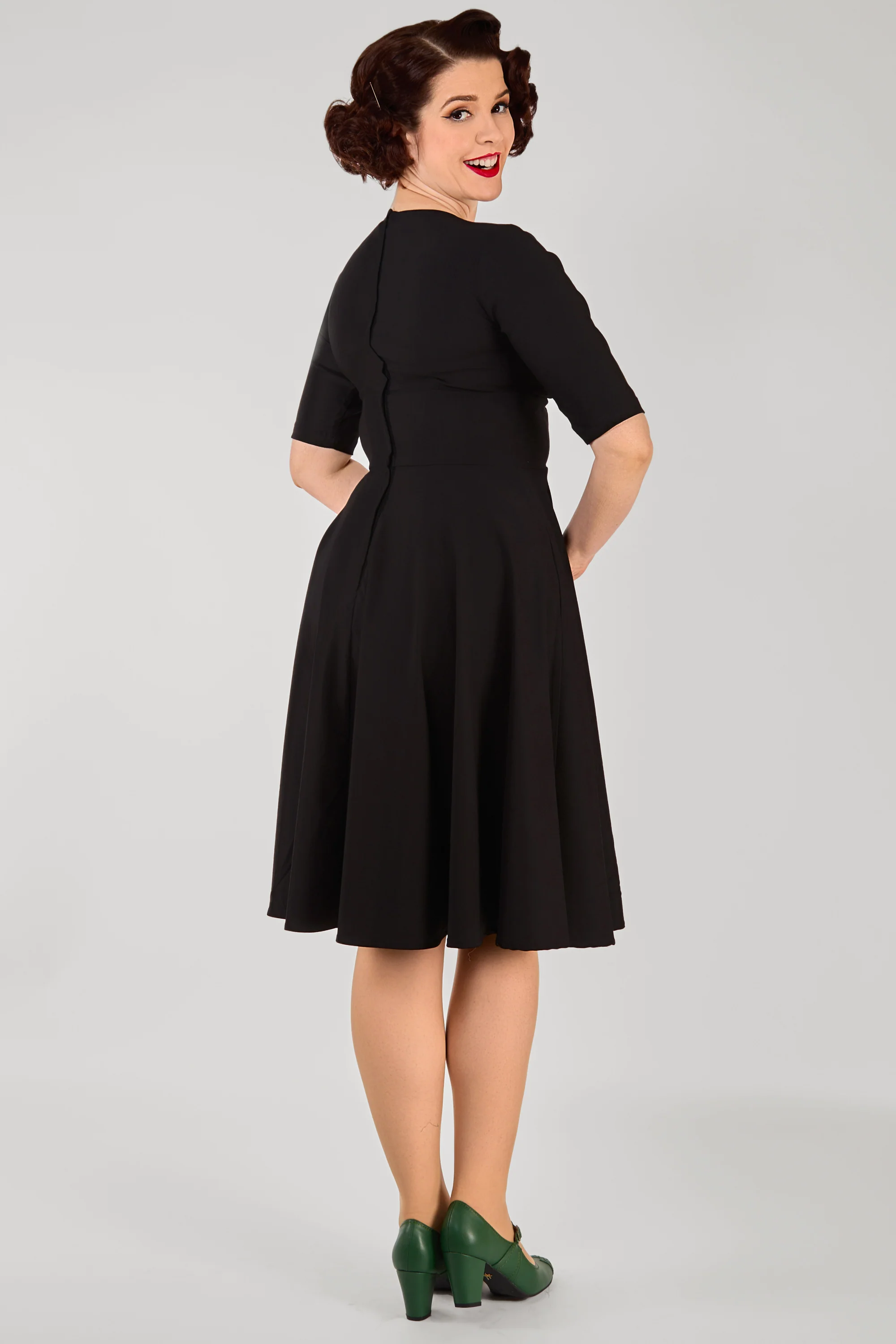 Trixie Black Swing Dress - Image 4
