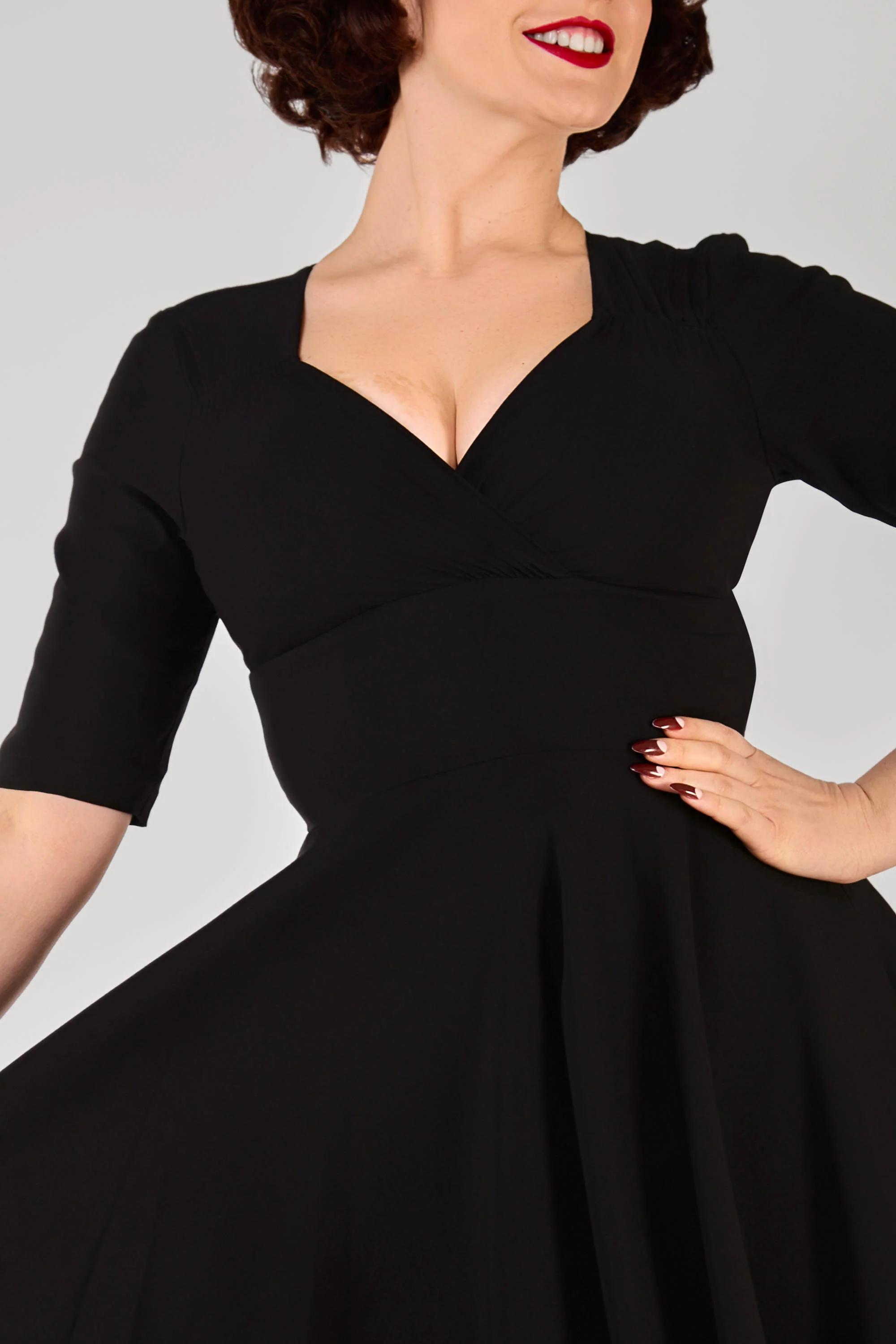Trixie Black Swing Dress - Image 5